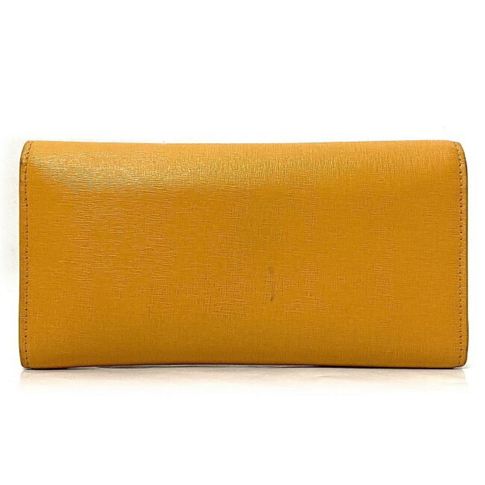 Balenciaga Certified Closure Purse Essential Wallet Long Orange Grained Manny